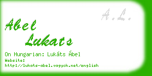 abel lukats business card